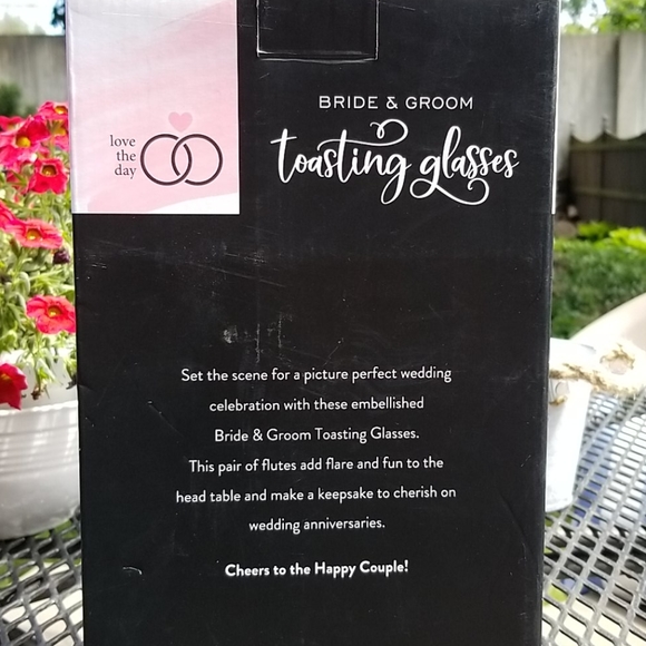 His and His Groom Wedding Toast Champange Glasses - Picture 3 of 3